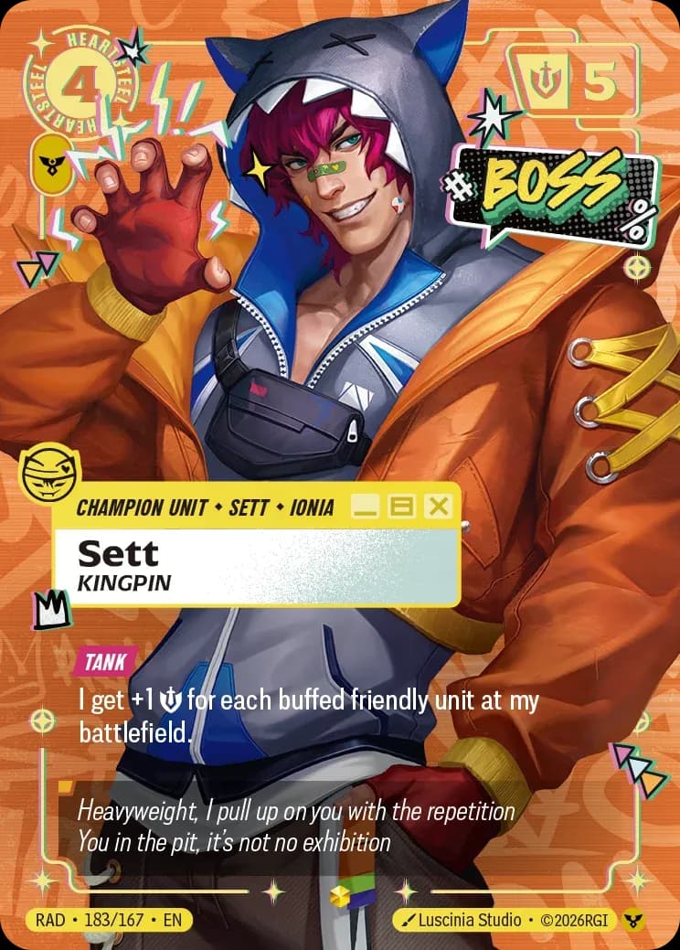 Sett — Radiance RAD-183/167 (Riftbound card)