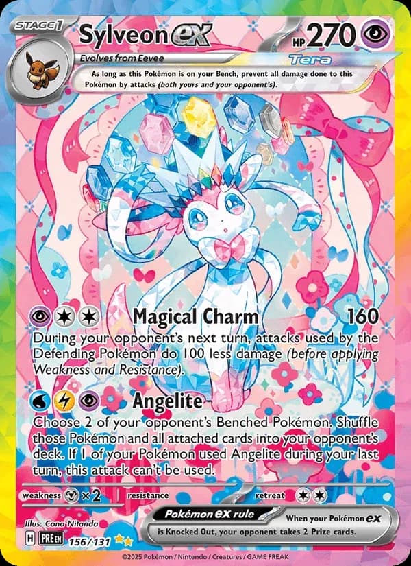 Sylveon ex — Prismatic Evolutions 156/131 (Pokémon card)